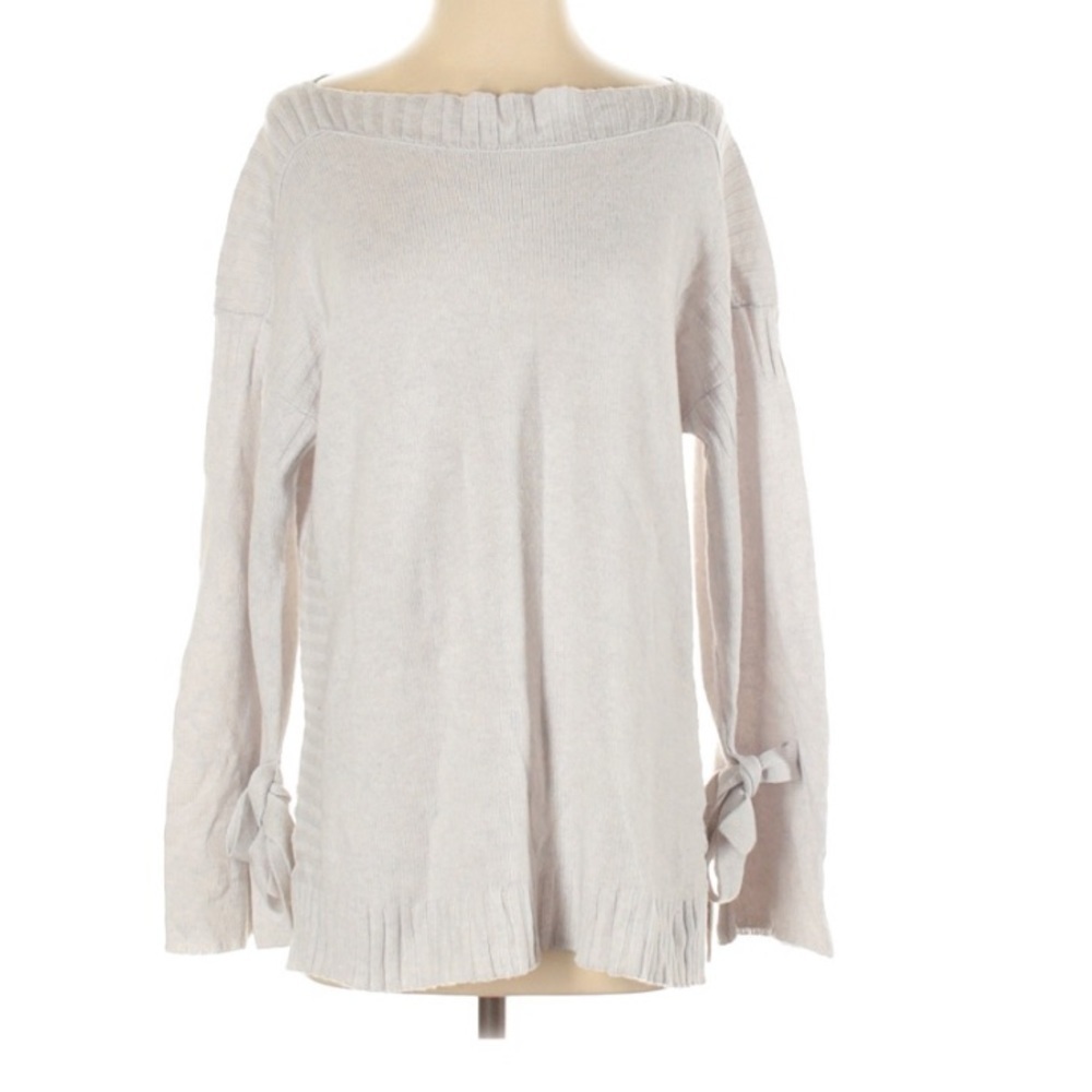Lucky Brand Bow Sleeve Wool Blend Sweater Pullover